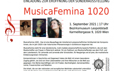 MusicaFemina 1020 Ausstellung im Bezirksmuseum Leopoldstadt